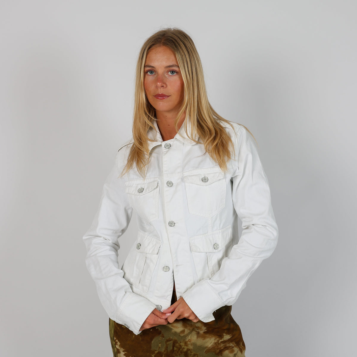 Ivory Y2K The Ninth Denim Jumpsuit (S)