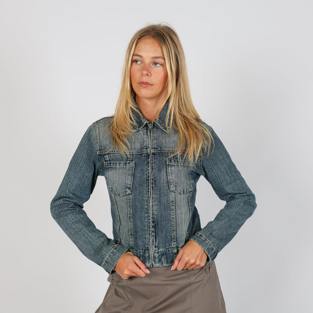 Blue Y2K Hong Da Denim Jacket Disney (S)