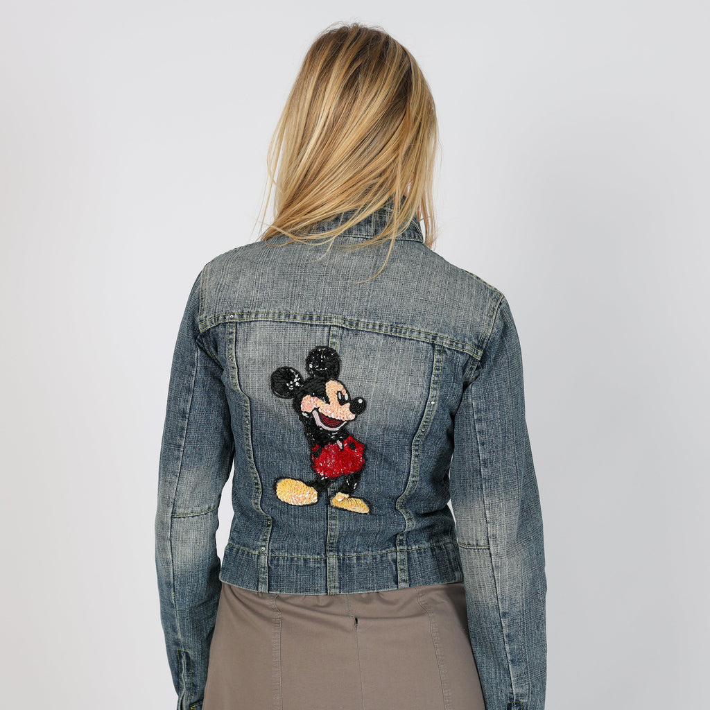Blue Y2K Hong Da Denim Jacket Disney (S)