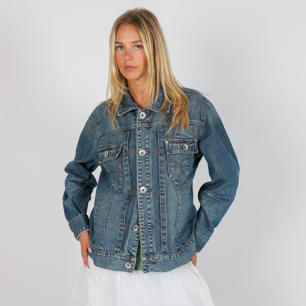 Blue Y2K Urban Jeans Denim Jacket (L)