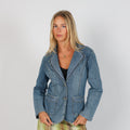 Blue Y2K RE&X Jeans Denim Jacket (S)