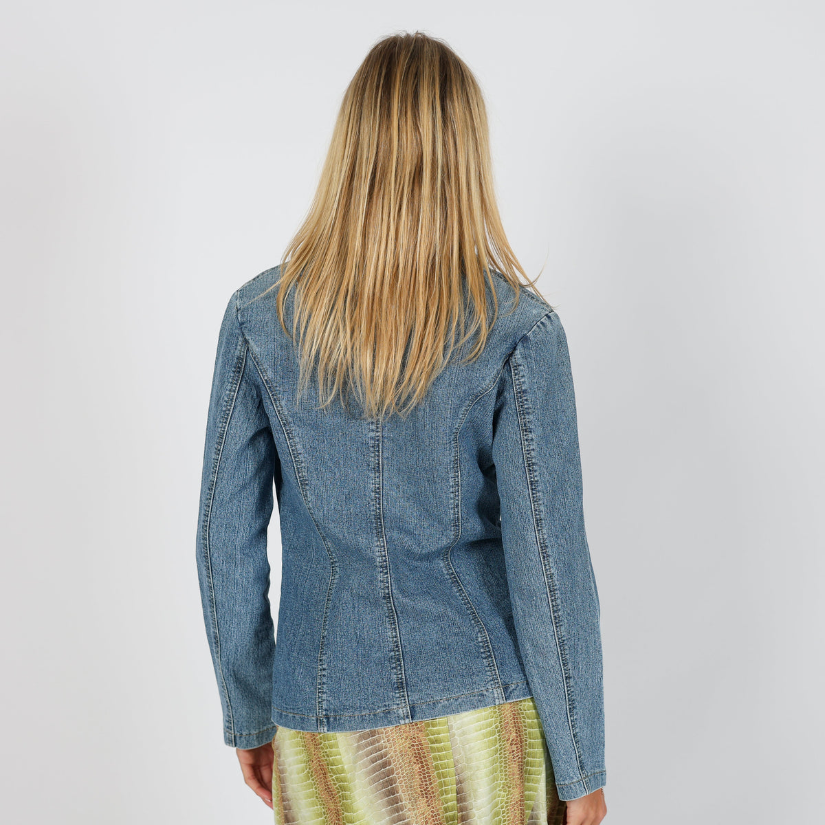 Blue Y2K RE&X Jeans Denim Jacket (S)