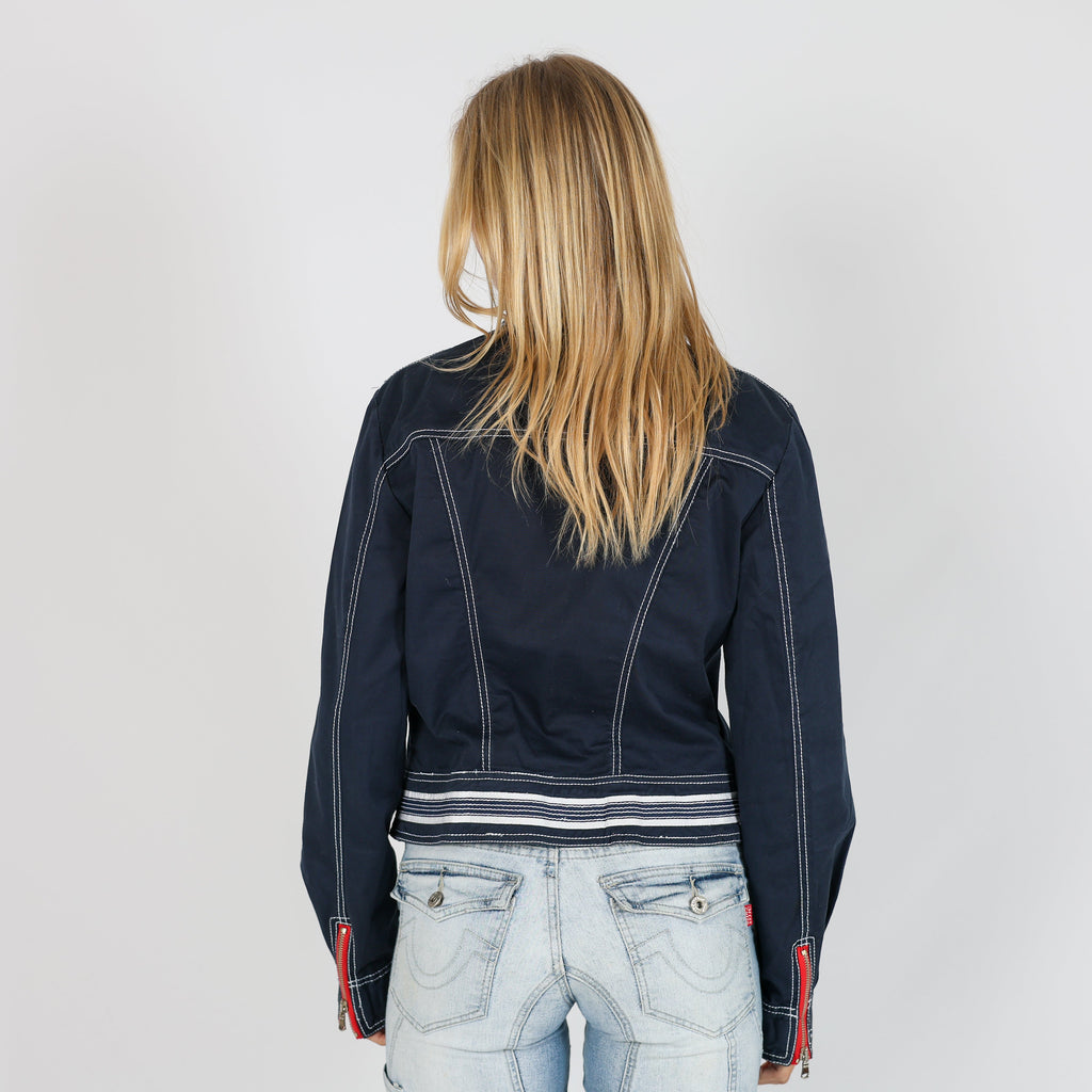 Navy Blue Y2K Roccobarocco Light jacket (S)