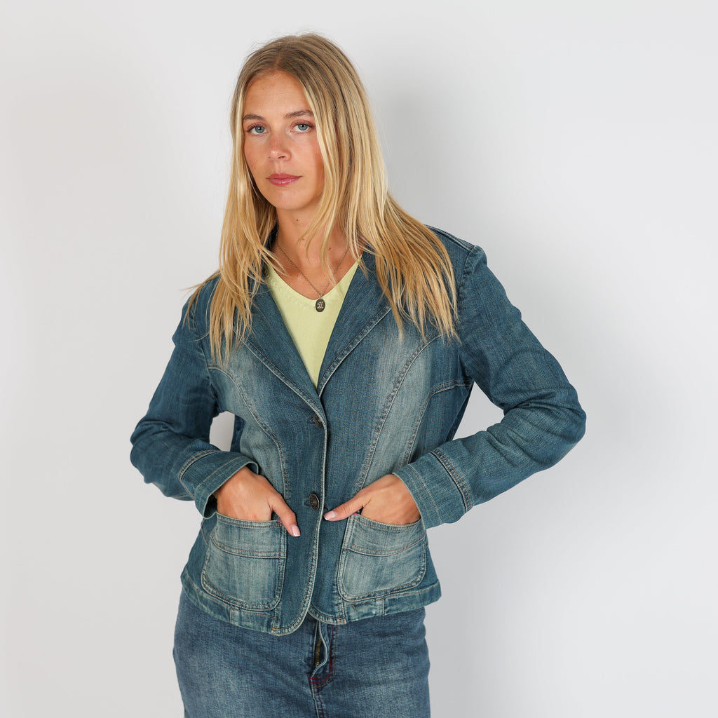 Blue Y2K Marella Denim Jacket (M)