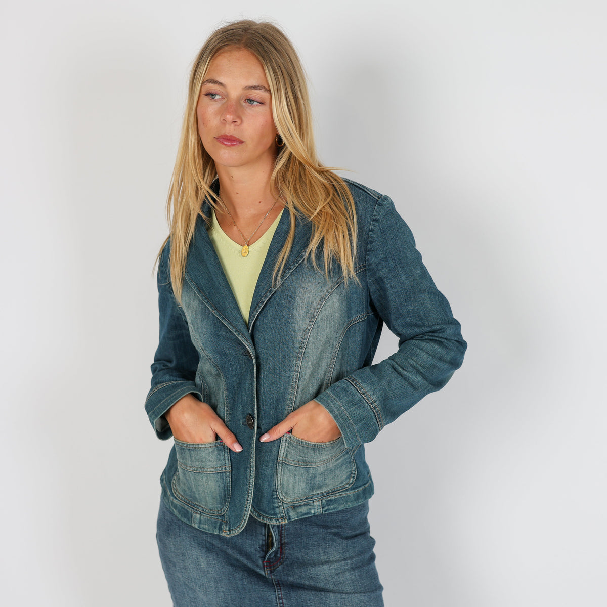Blue Y2K Marella Denim Jacket (M)