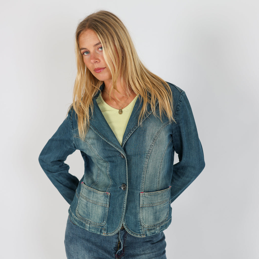 Blue Y2K Marella Denim Jacket (M)