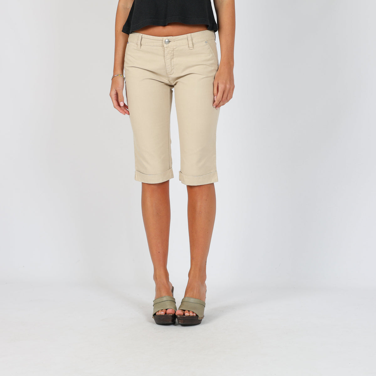 Beige Y2K Liu Jo Capri Trouser (XS)