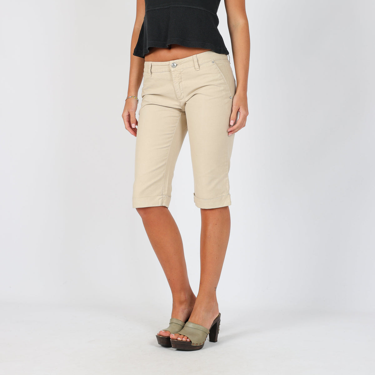 Beige Y2K Liu Jo Capri Trouser (XS)