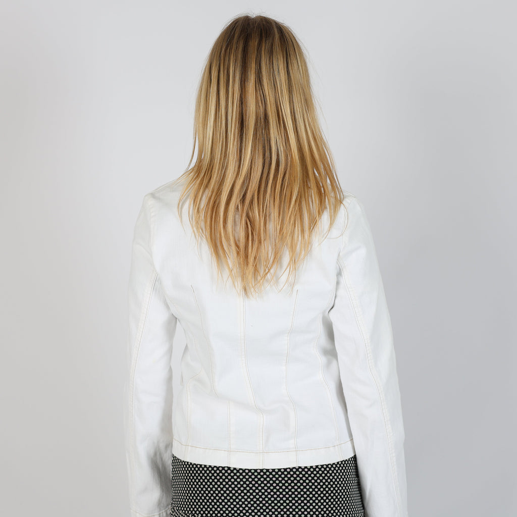 White Y2K Glenfield Denim Jacket (S)