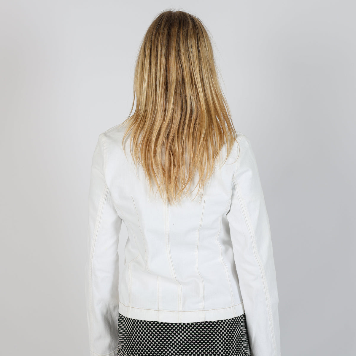 White Y2K Glenfield Denim Jacket (S)