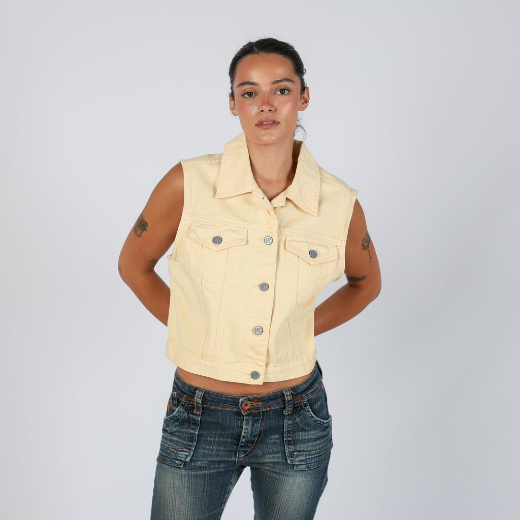 Yellow Y2K NY Jeans Denim Jacket (M)