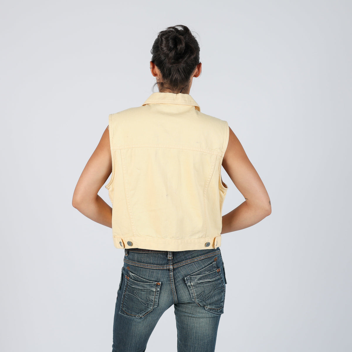 Yellow Y2K NY Jeans Denim Jacket (M)