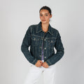 Blue Y2K Etnic Sisters Denim Jacket (S)