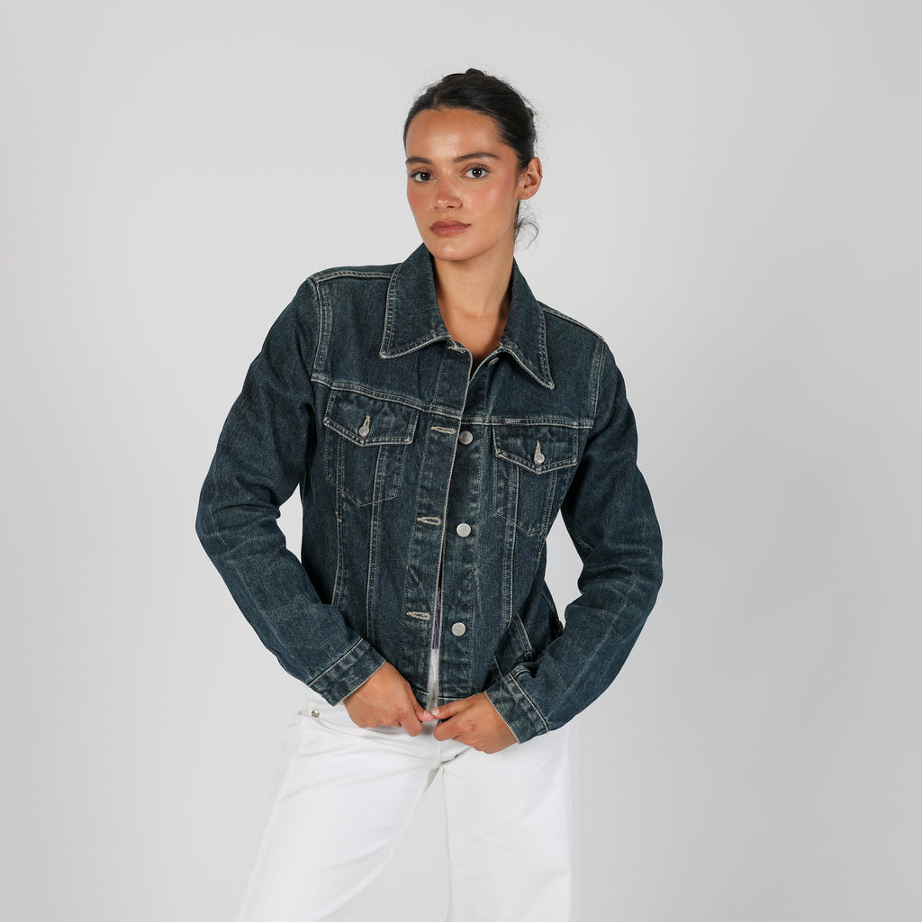 Blue Y2K Etnic Sisters Denim Jacket (S)