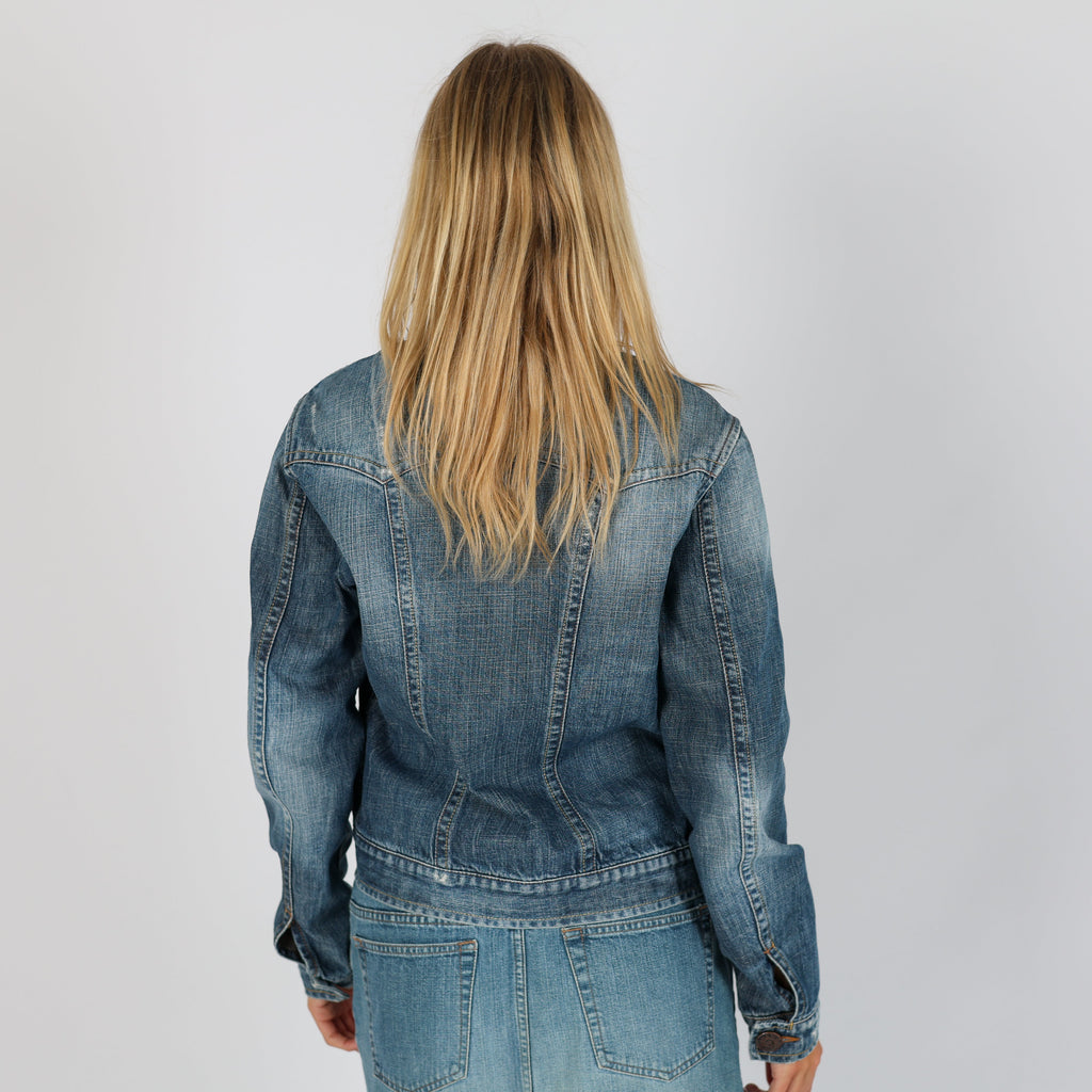 Light Blue Y2K Studio Jeans Denim Jacket (M)