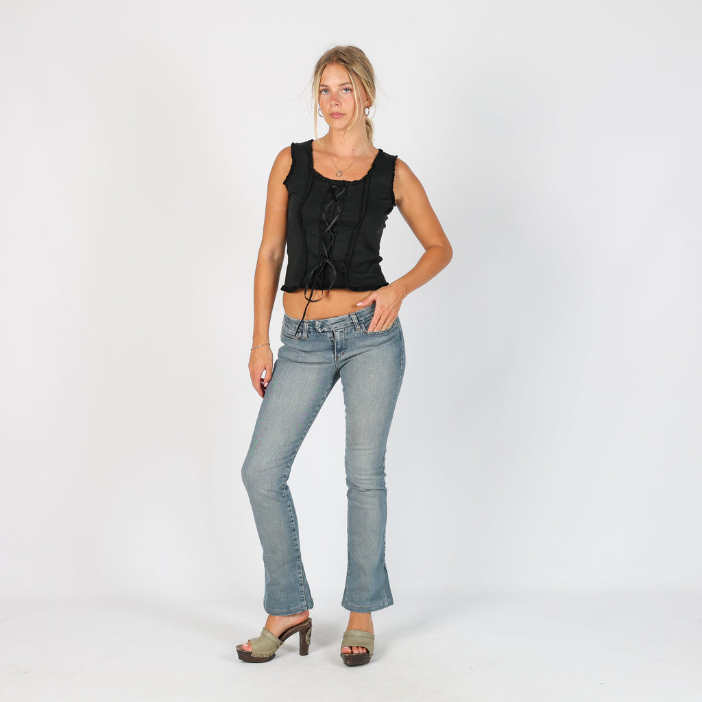 Blue Y2K EXTYN Italia Flare Jeans (XS)