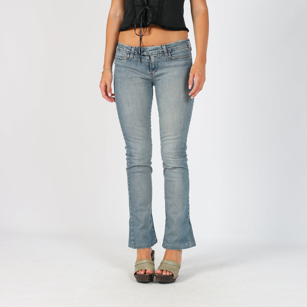Blue Y2K EXTYN Italia Flare Jeans (XS)