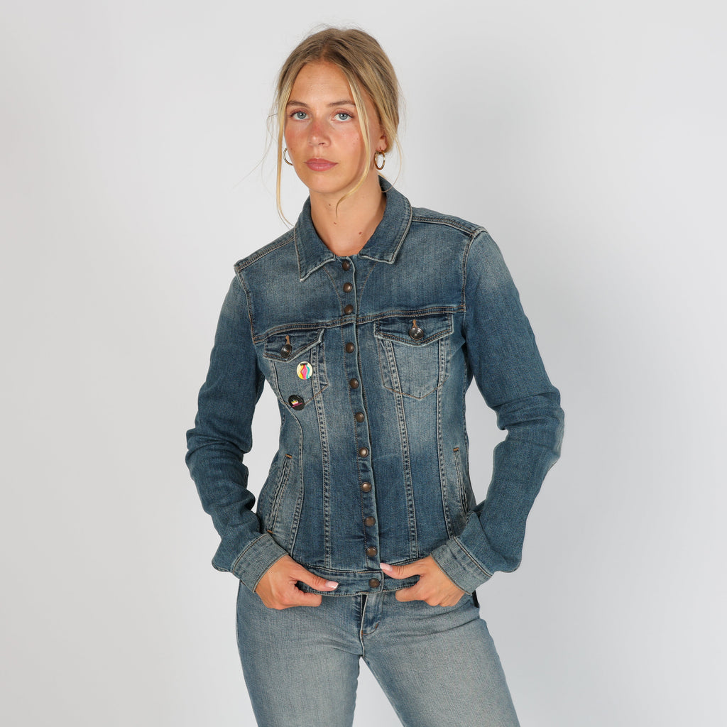 Blue Y2K Fornarina Jeans Denim Jacket (S)