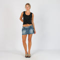 Blue Y2K Denim Mini Skirt (L)