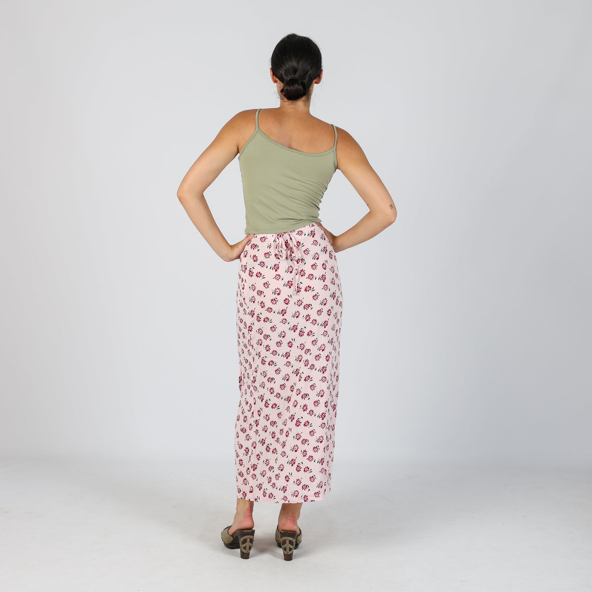 Baby Pink Y2K s.Oliver Printed Maxi Skirt (XXS)