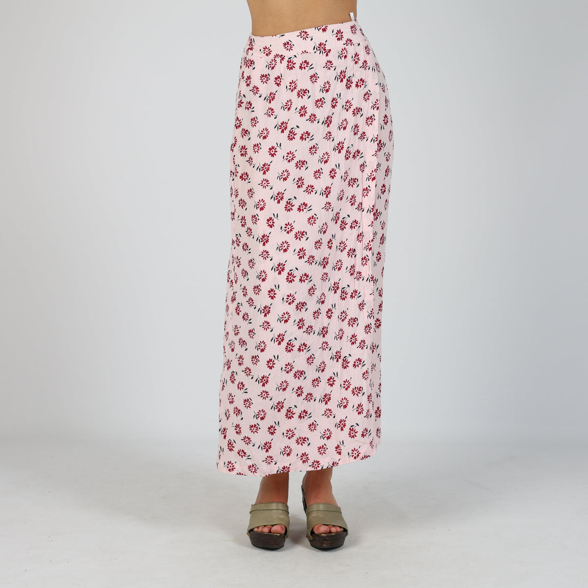 Baby Pink Y2K s.Oliver Printed Maxi Skirt (XXS)