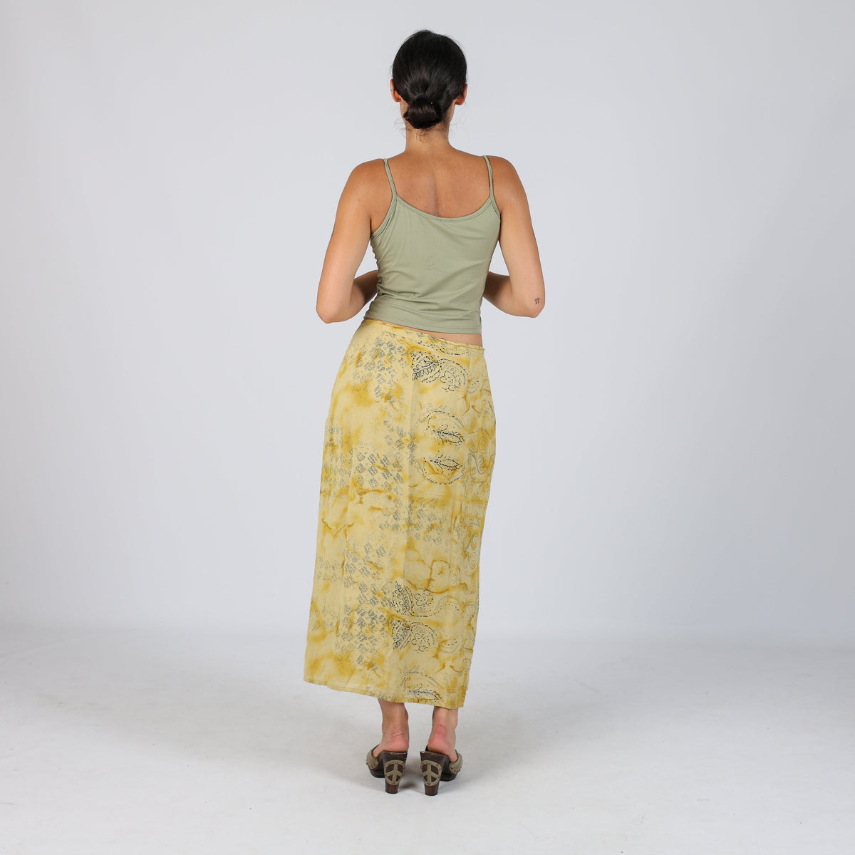 Yellow Y2K Dream Wrap Skirt (L)