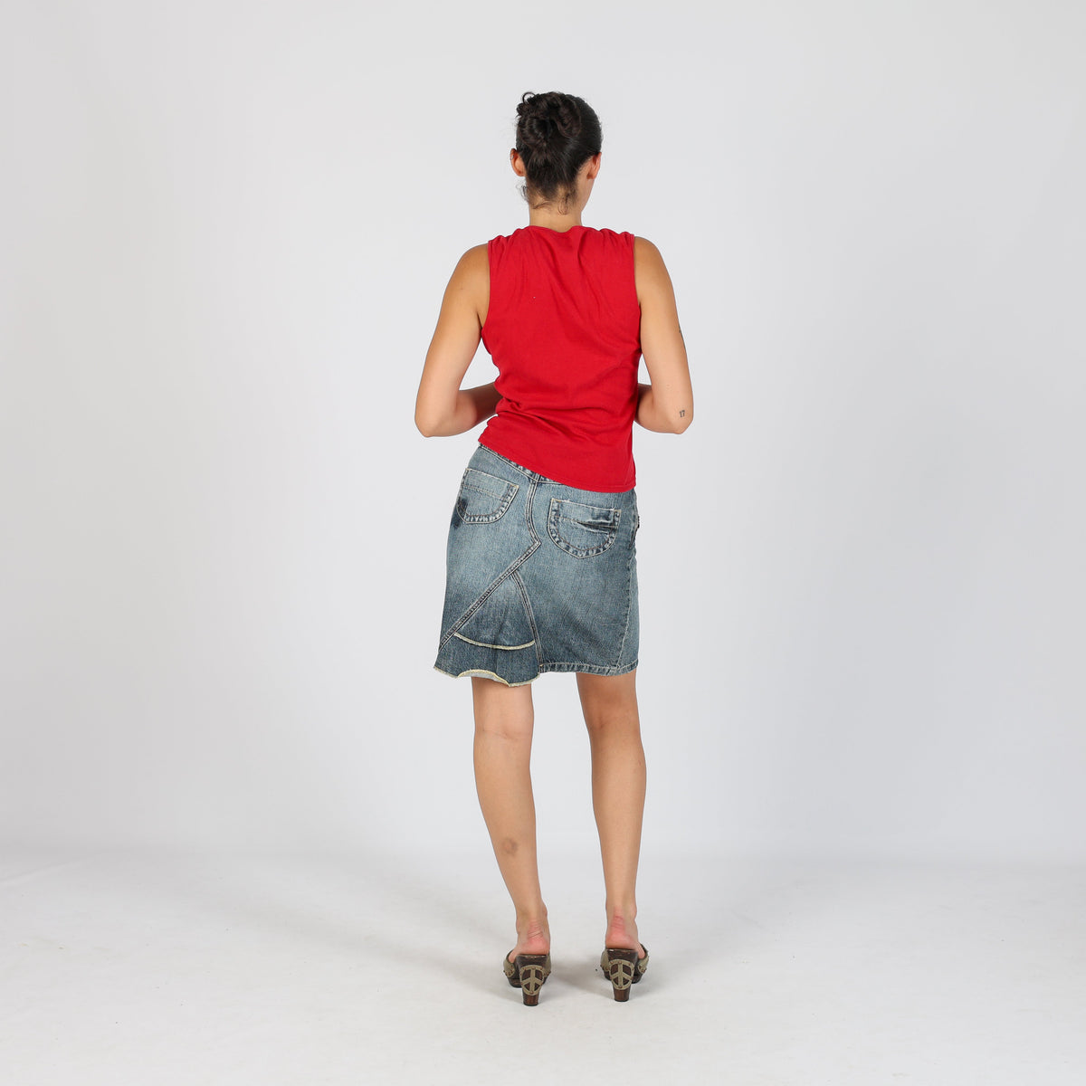 Blue Y2K NewPenny Denim Midi Skirt (S)