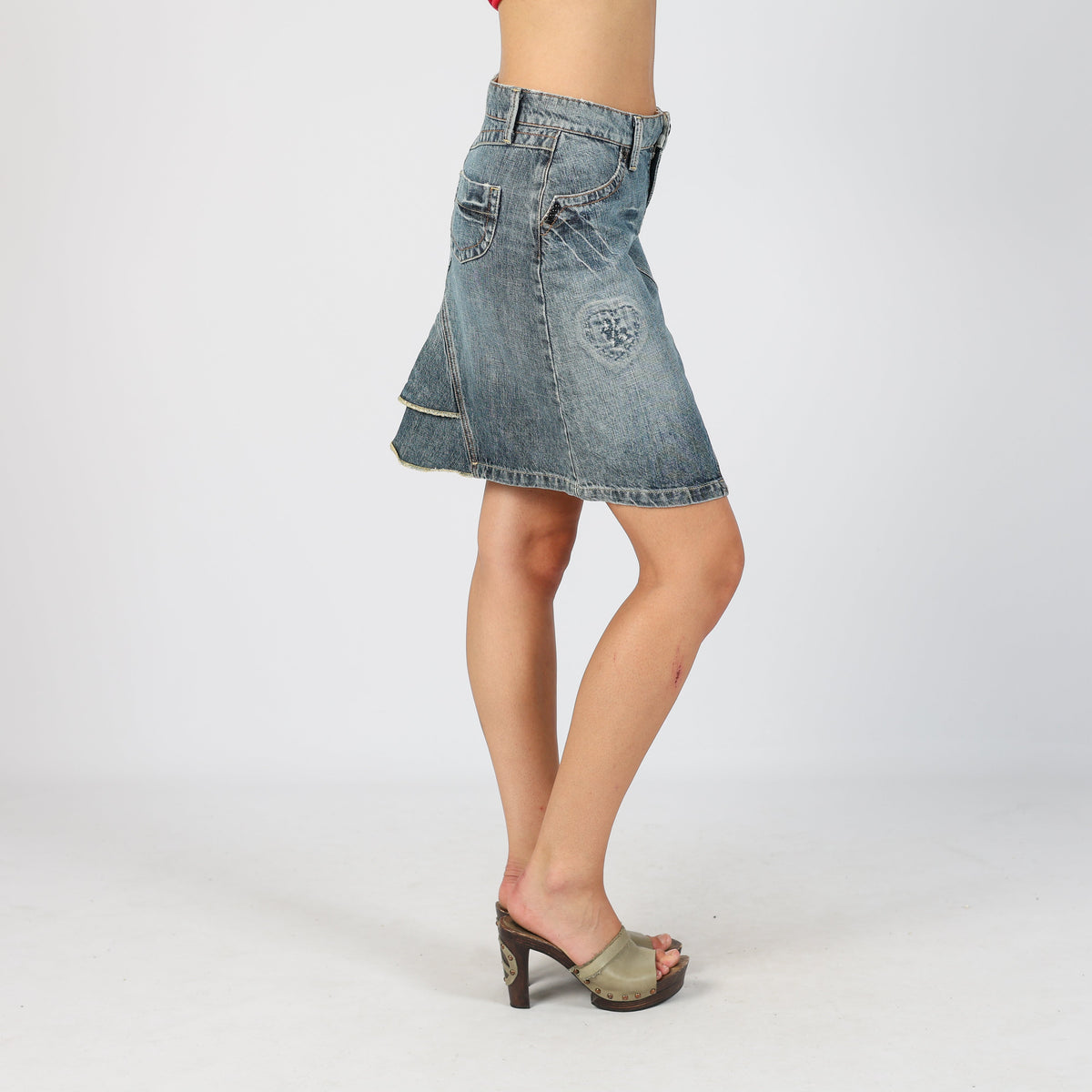 Blue Y2K NewPenny Denim Midi Skirt (S)