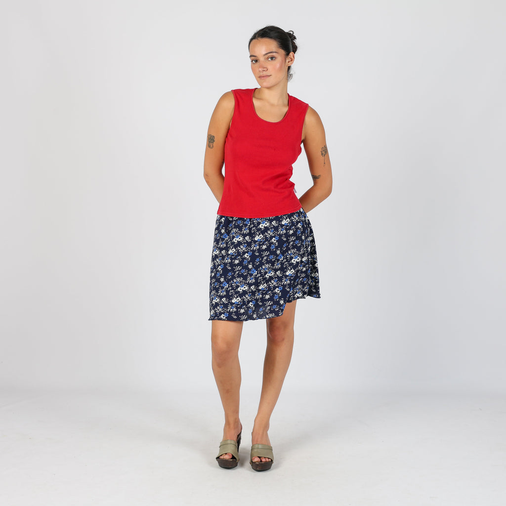 Blue Y2K BlueMotion Woven Midi Skirt (S)