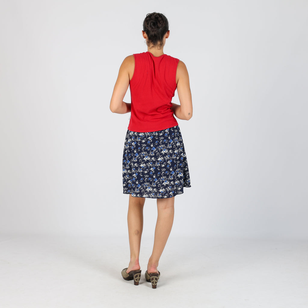 Blue Y2K BlueMotion Woven Midi Skirt (S)