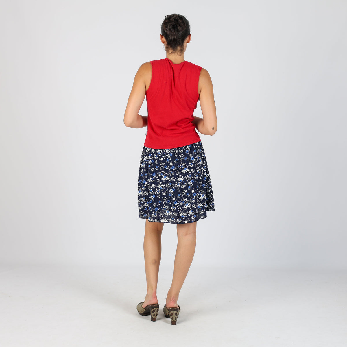 Blue Y2K BlueMotion Woven Midi Skirt (S)