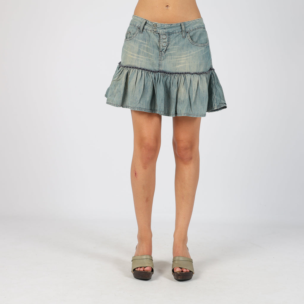 Light Blue Y2K Colcci Denim Mini Skirt (M)