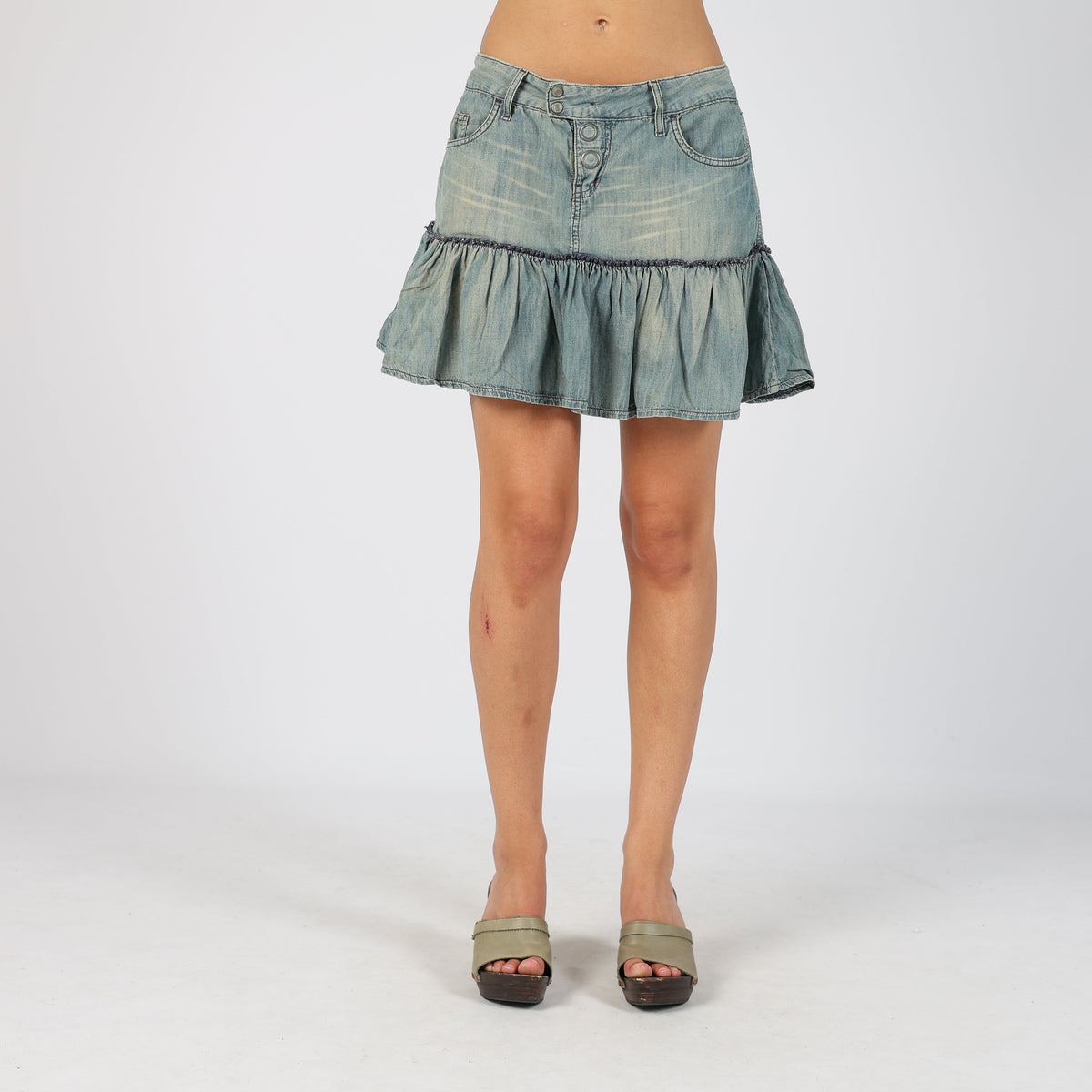 Light Blue Y2K Colcci Denim Mini Skirt (M)