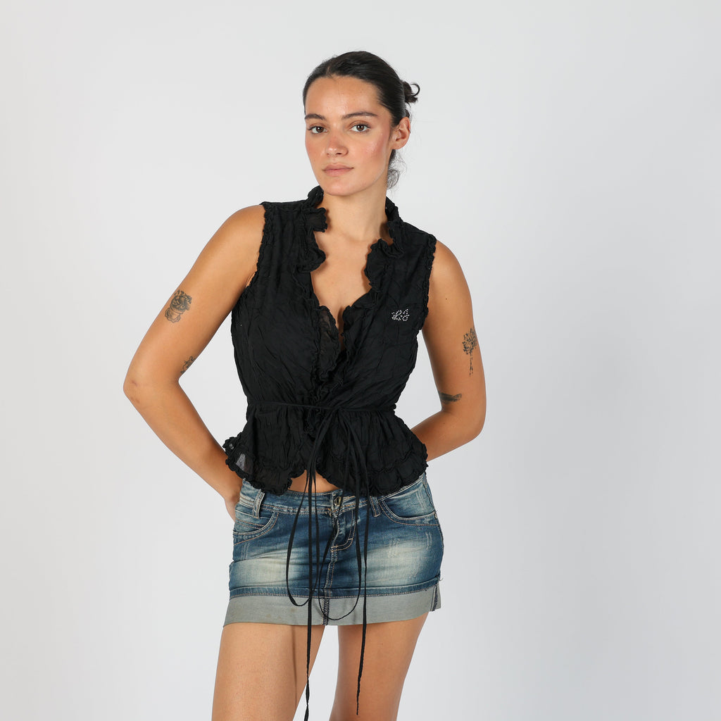 Black Y2K Liu Jo Blouse (S)