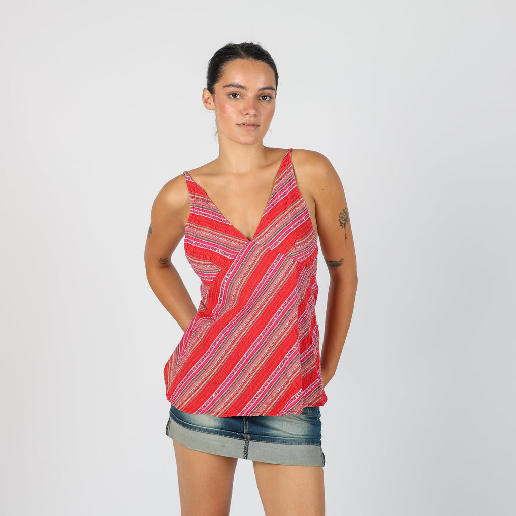 Red Y2K Cami sequins (M)