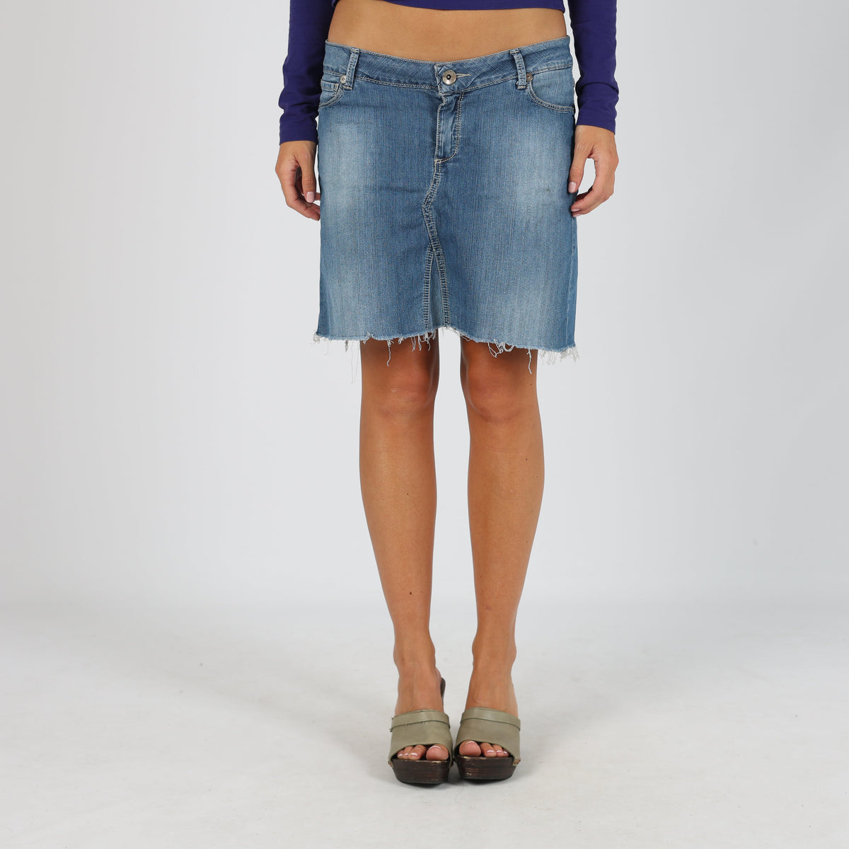 Blue Y2K Max&Co. Denim Mini Skirt (L)
