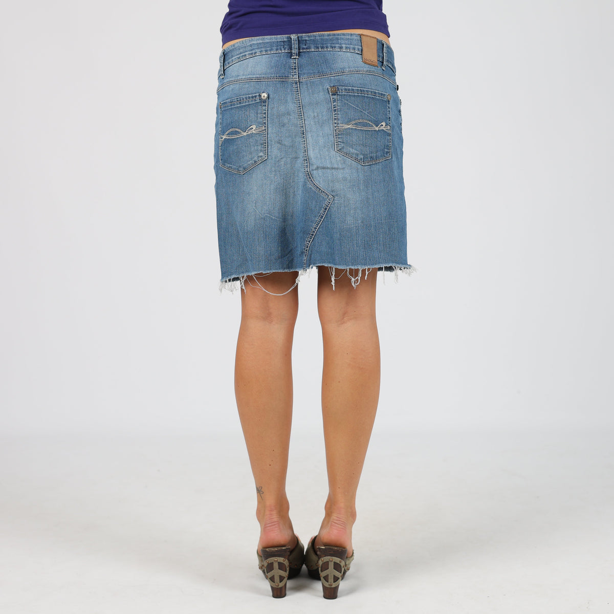 Blue Y2K Max&Co. Denim Mini Skirt (L)
