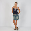 Blue Y2K Tommy Hilfiger Denim Mini Skirt (M)