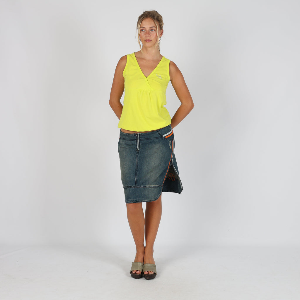 Blue Y2K Guru Denim Midi Skirt (L)