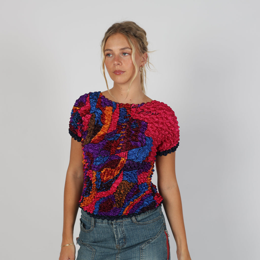 Multicoloured 90s Woven Top (XS)