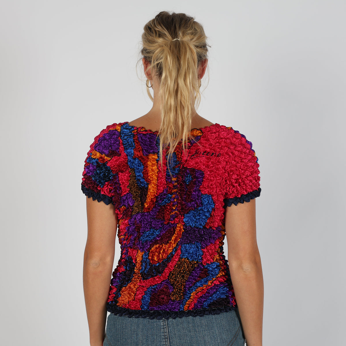 Multicoloured 90s Woven Top (XS)