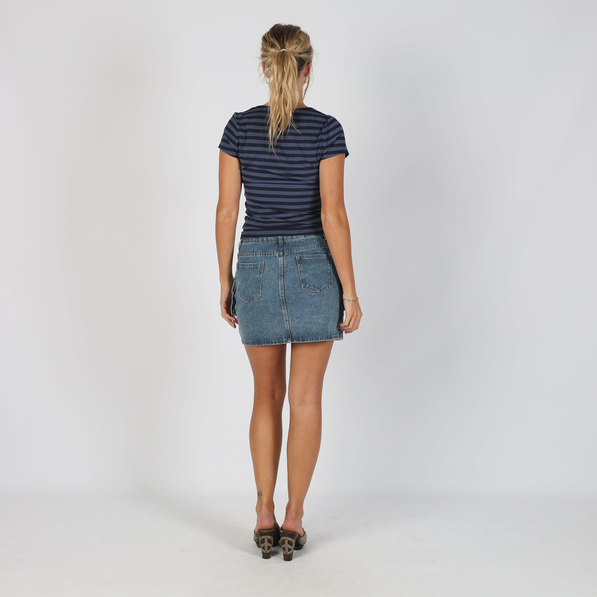 Blue Y2K Monique Denim Mini Skirt (M)