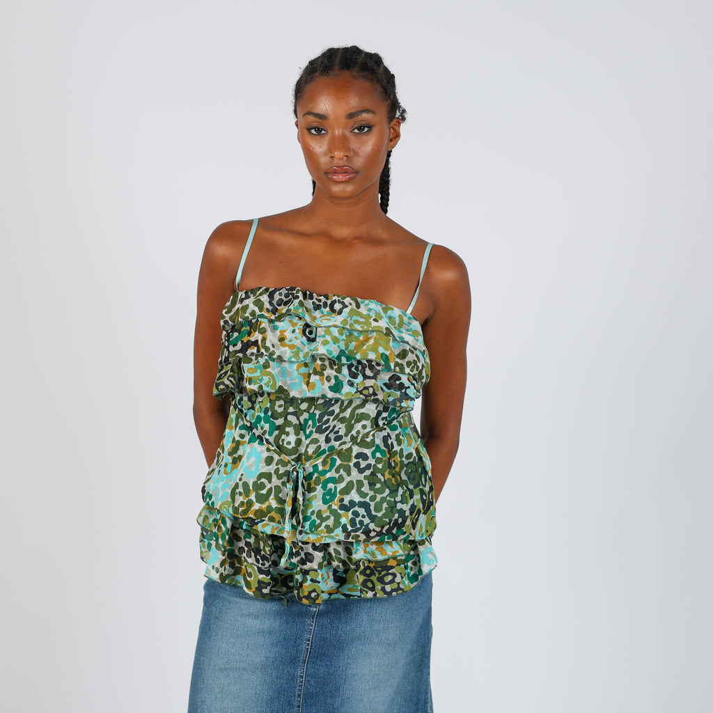 Dark Green Y2K SNOB Cami (M)