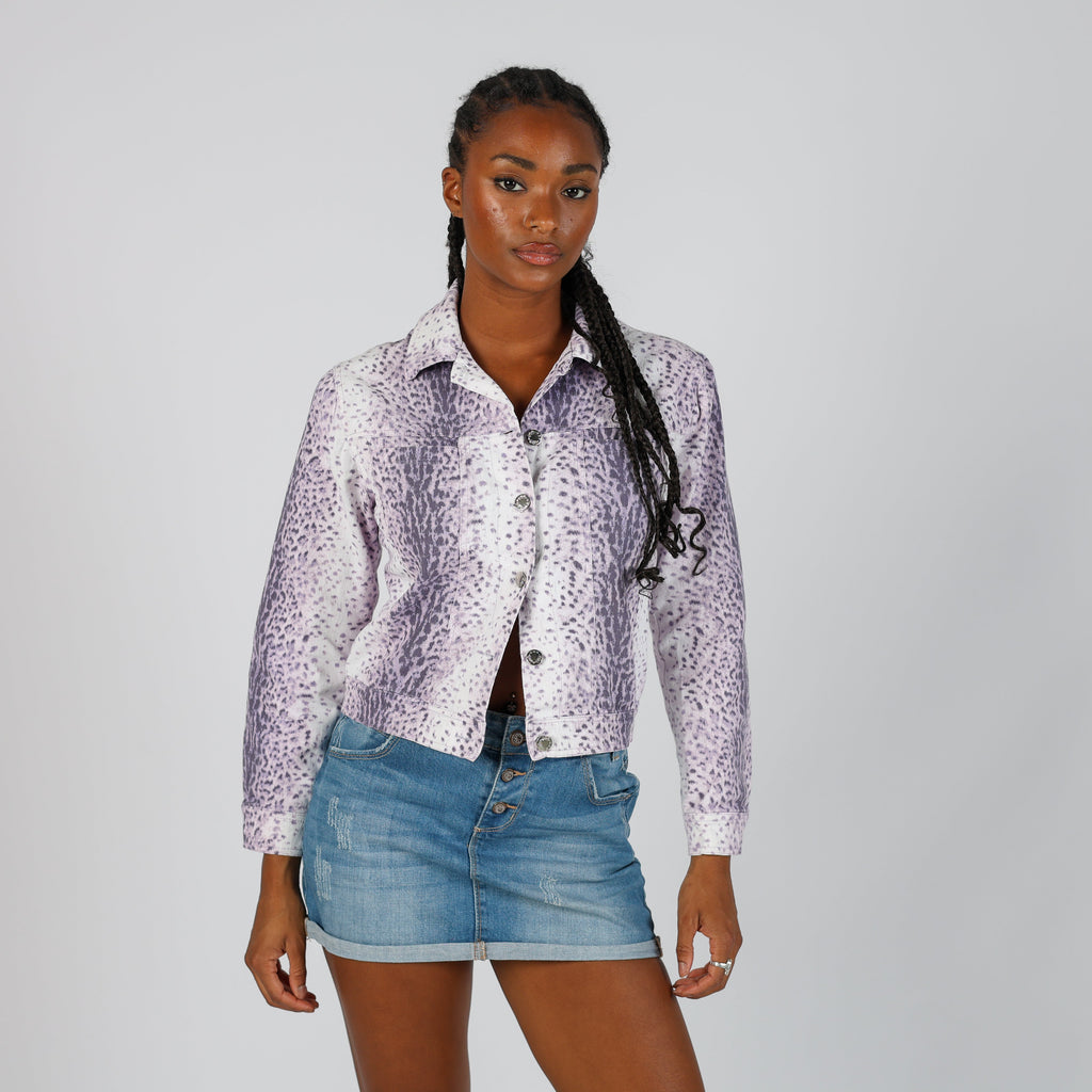 Purple Y2K MAD PEOPLE Denim Jacket (M)