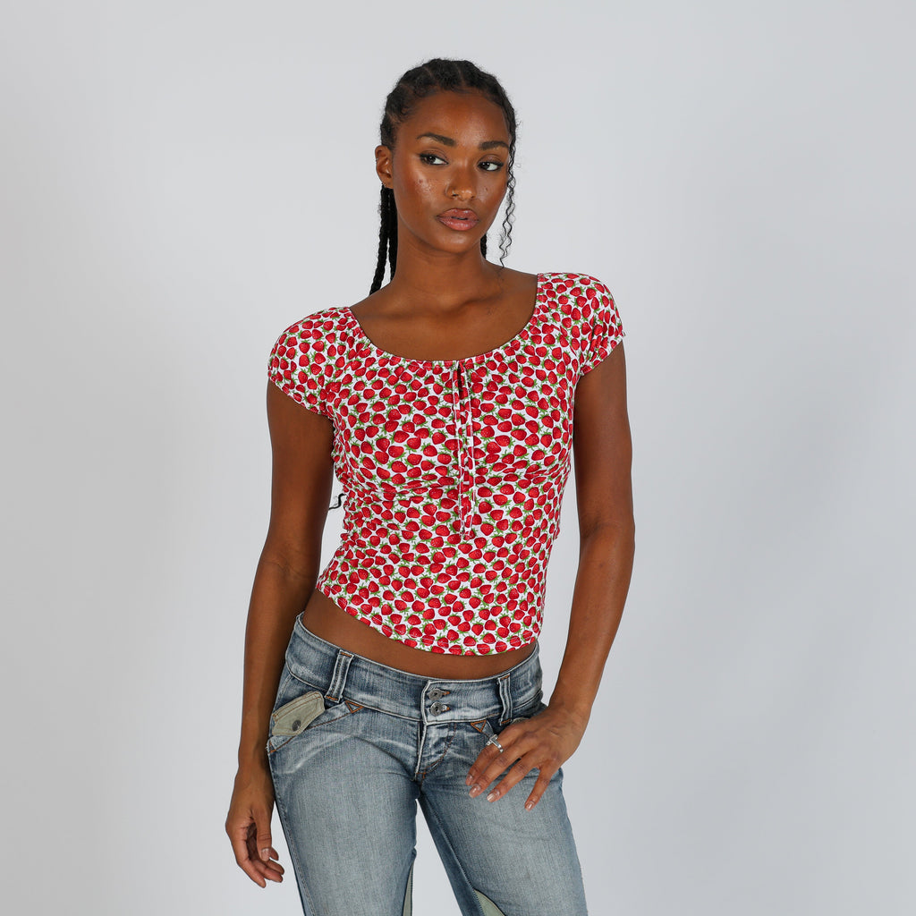 Burgundy Red Y2K Cami (S)