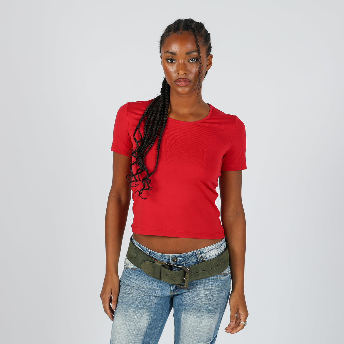 Red 90s Map T-shirt (S)
