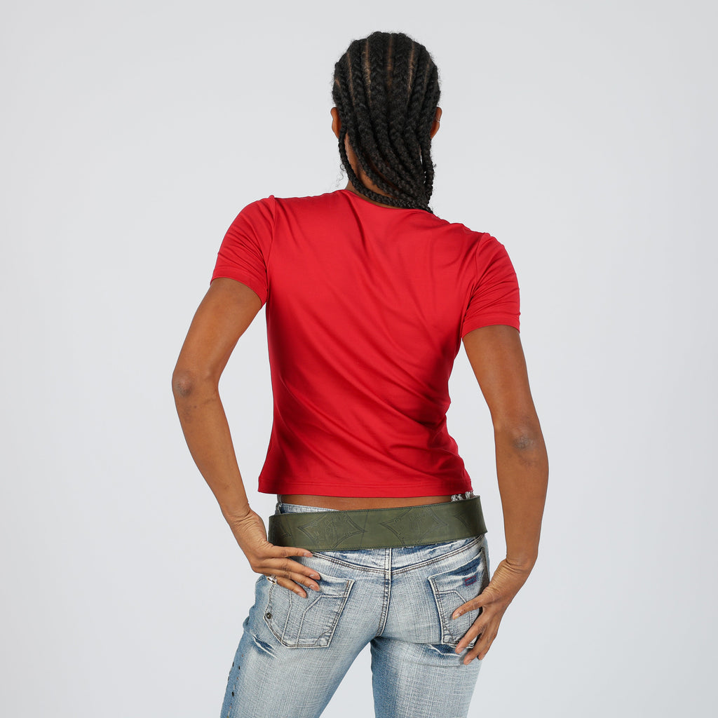 Red 90s Map T-shirt (S)