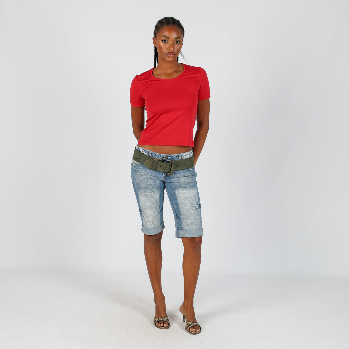 Light Blue 90s JeanStar Denim Shorts (S)