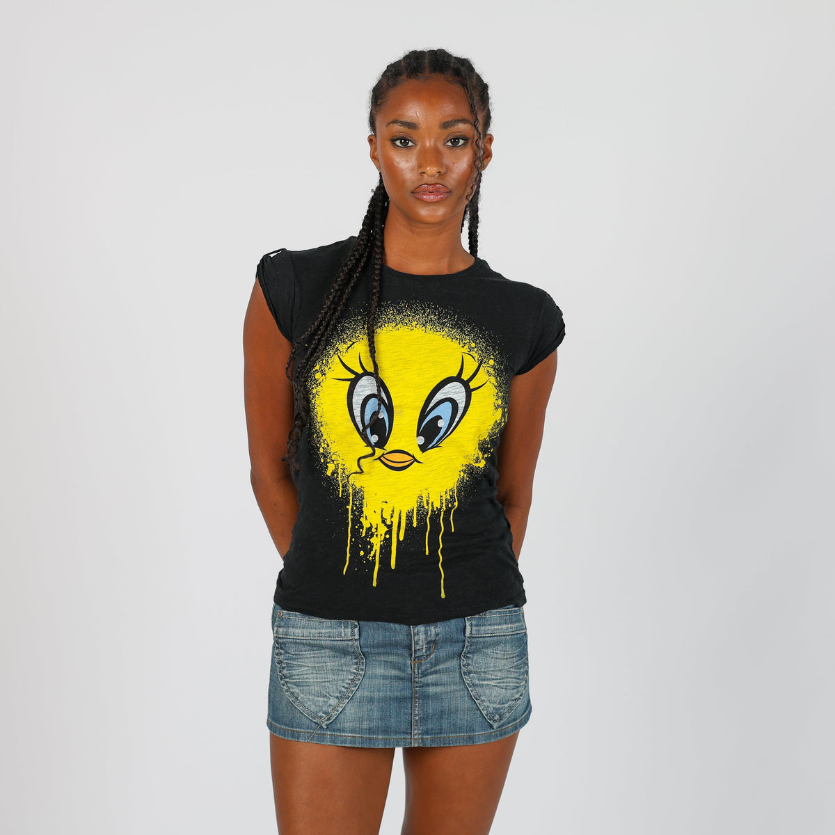Black 90s Looney Tunes T-shirt (S)