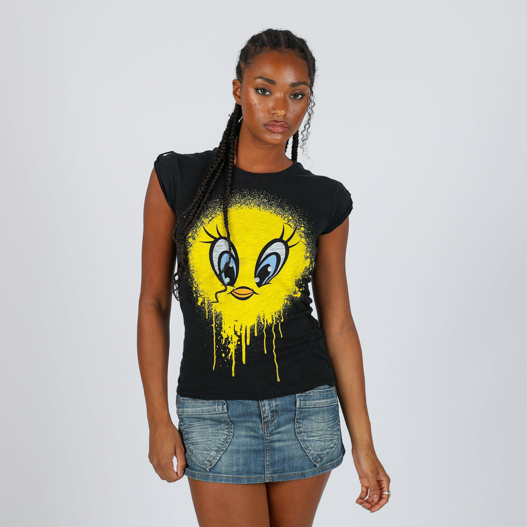 Black 90s Looney Tunes T-shirt (S)
